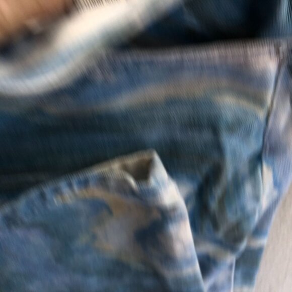 BDG Womens Jeans Size 32 Flare Leg Y2K Blue Marble Print Casual High Rise Hippie - Picture 11 of 16